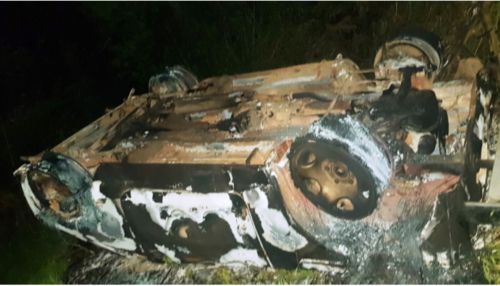 На Алтае водитель испарился из загоревшегося авто