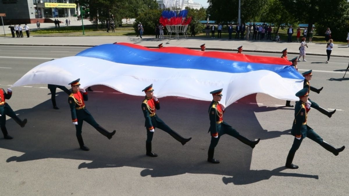 Флаг России. Церемония