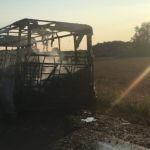 На алтайской трассе около Косихи сгорел пассажирский автобус