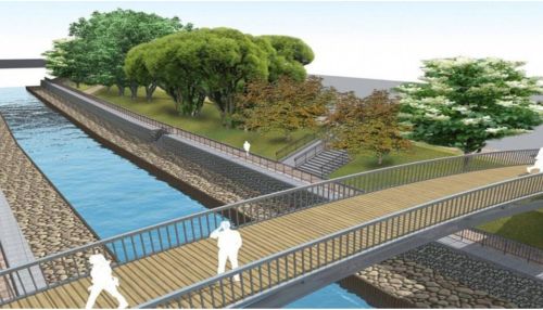 Пешеходная зона и два моста: в мэрии показали проект набережной реки Барнаулки