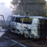 Автомобиль скорой помощи сгорел на алтайской трассе