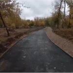 Строящуюся велодорожку в парке Изумрудный сняли на видео