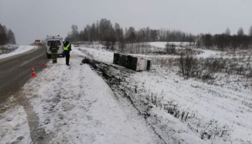В ДТП с автобусом на трассе Бийск-Новокузнецк пострадало 8 человек