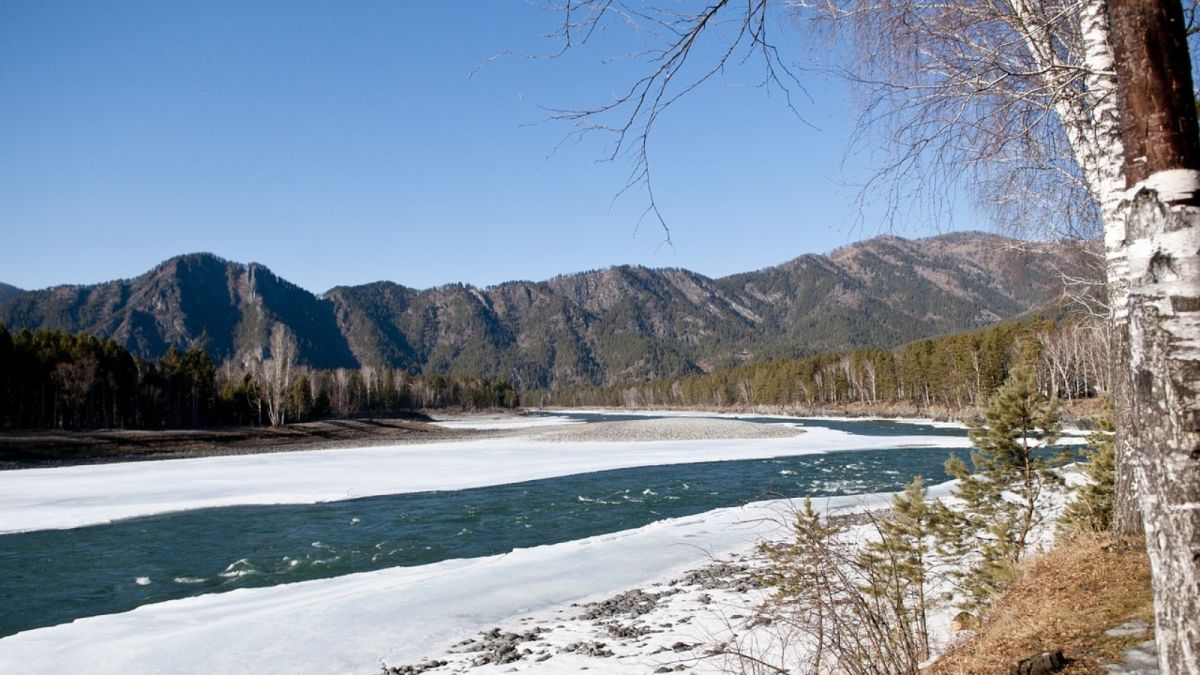 В Республике Алтай из-за аномально тёплой погоды вскрылся лёд на горных реках 