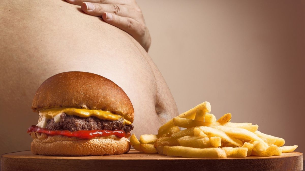 Ожирение. Лишний вес. Еда