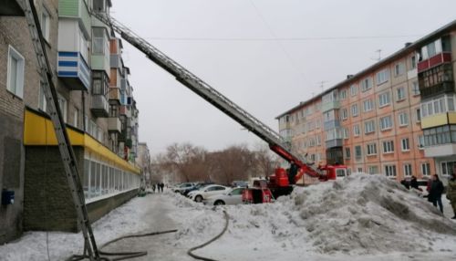 Мать с двумя детьми спасли из горящего дома в Рубцовске