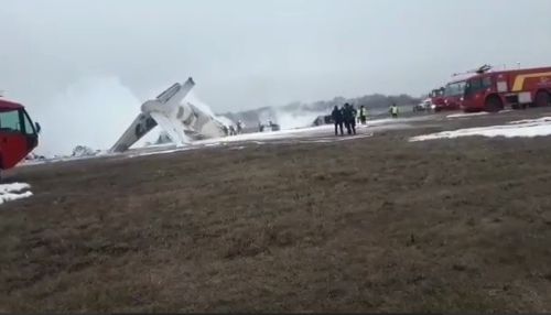 В аэропорту Алма-Аты потерпел крушение самолет Ан-26