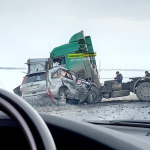 На трассе Алейск - Барнаул произошло жесткое ДТП с фурой и легковушкой