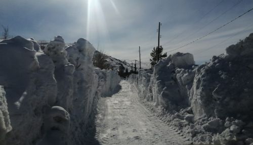 В алтайском городе показали, как пробивают двухметровые тоннели в снеге