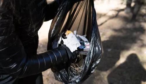 Барнаульцы убирают в городе мусор в ходе осенней санитарной очистки