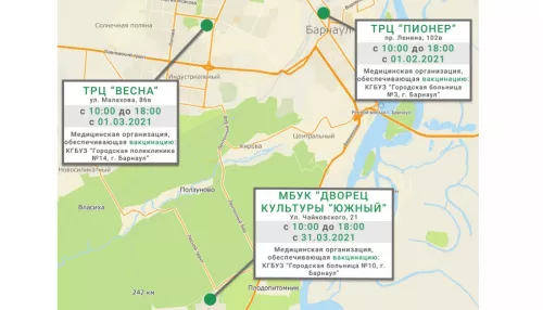Барнаульцам напомнили, где можно поставить прививку от COVID-19