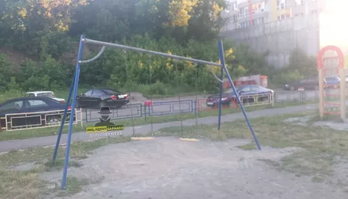 На игровой площадке в Барнауле оборвались качели с детьми