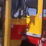 Два трамвая столкнулись возле ТЦ Заря в Барнауле