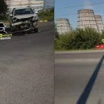 Жесткое столкновение двух легковых авто произошло у ТЭЦ-3 в Барнауле
